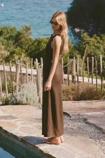 Coffee Fable Maxi Dress 