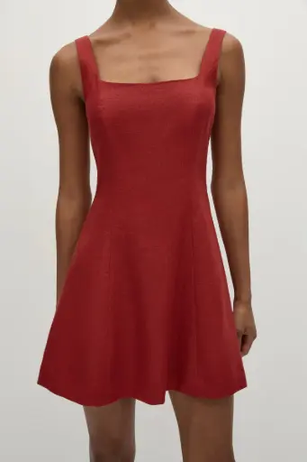 Ray Dress Deep Red